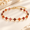 Bracelet Princesse rouge en acier inoxydable