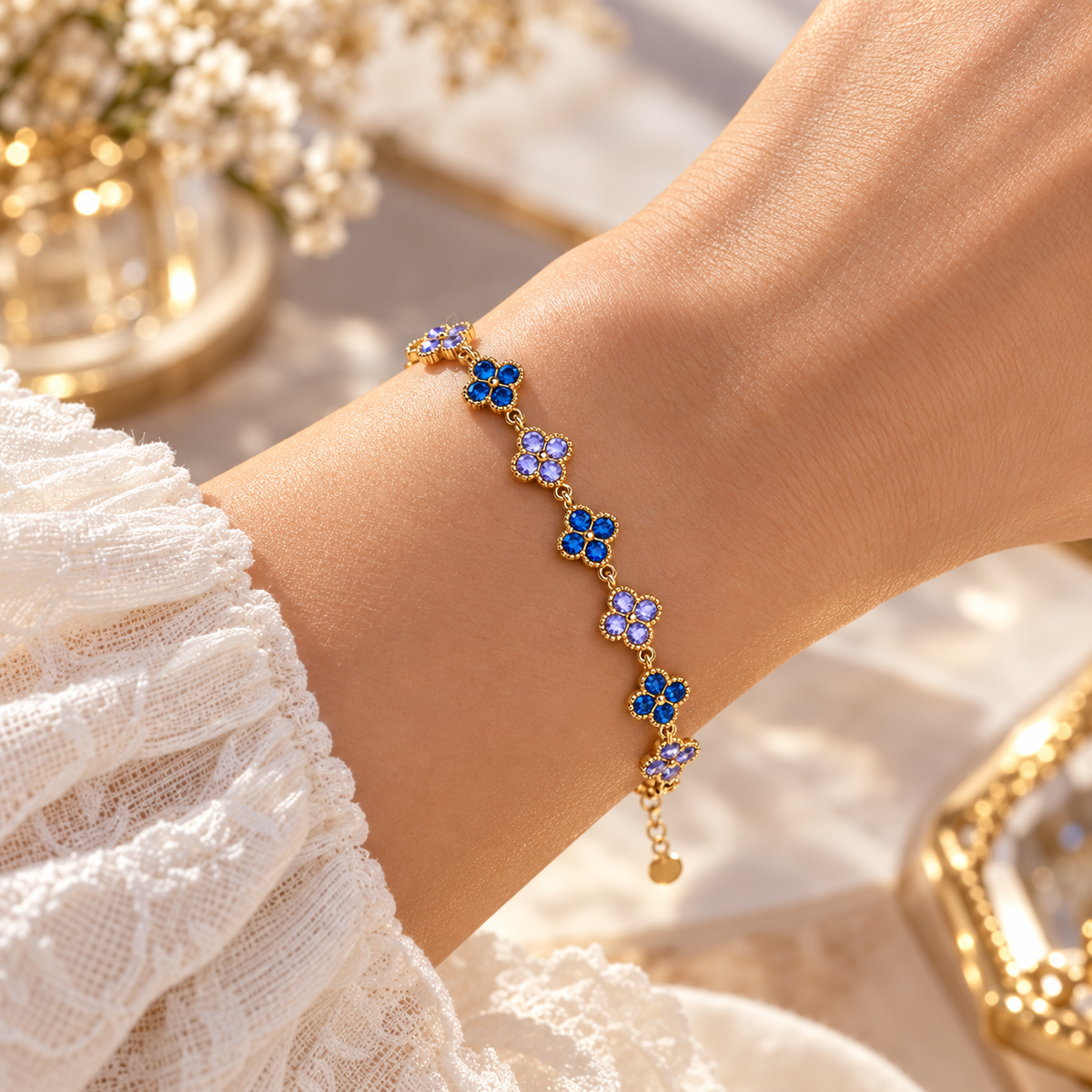 Bracelet Princesse Bleu en acier inoxydable