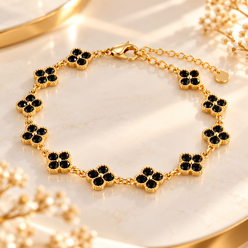 Bracelet Princesse Black en acier inoxydable