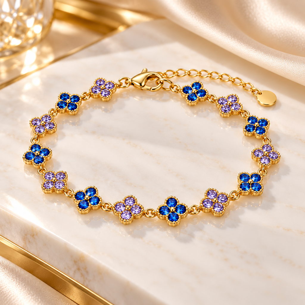 Bracelet Princesse Bleu en acier inoxydable