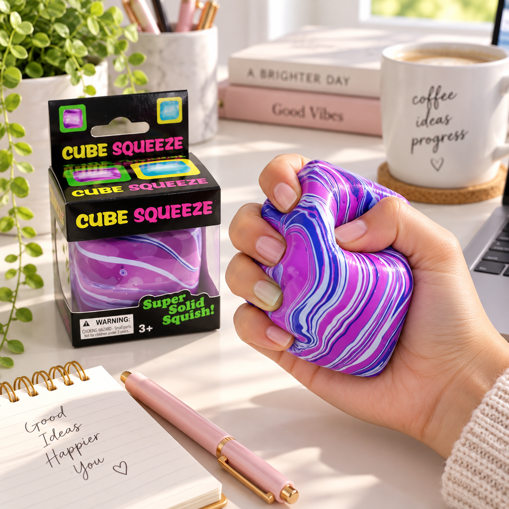 Cube Squishy Anti-Stress Marbré