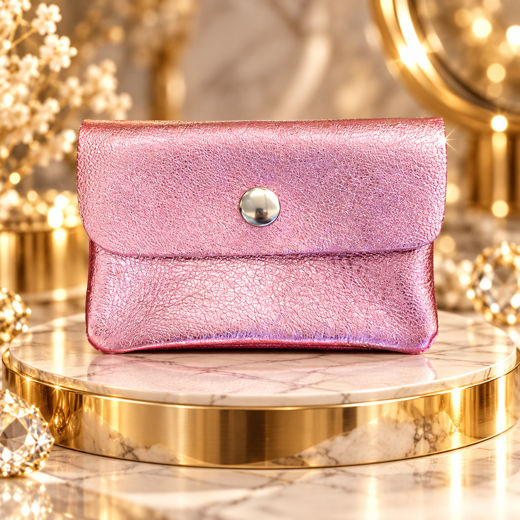 Porte-Monnaie Pailleté ROSE– Le Kiff en Paillette