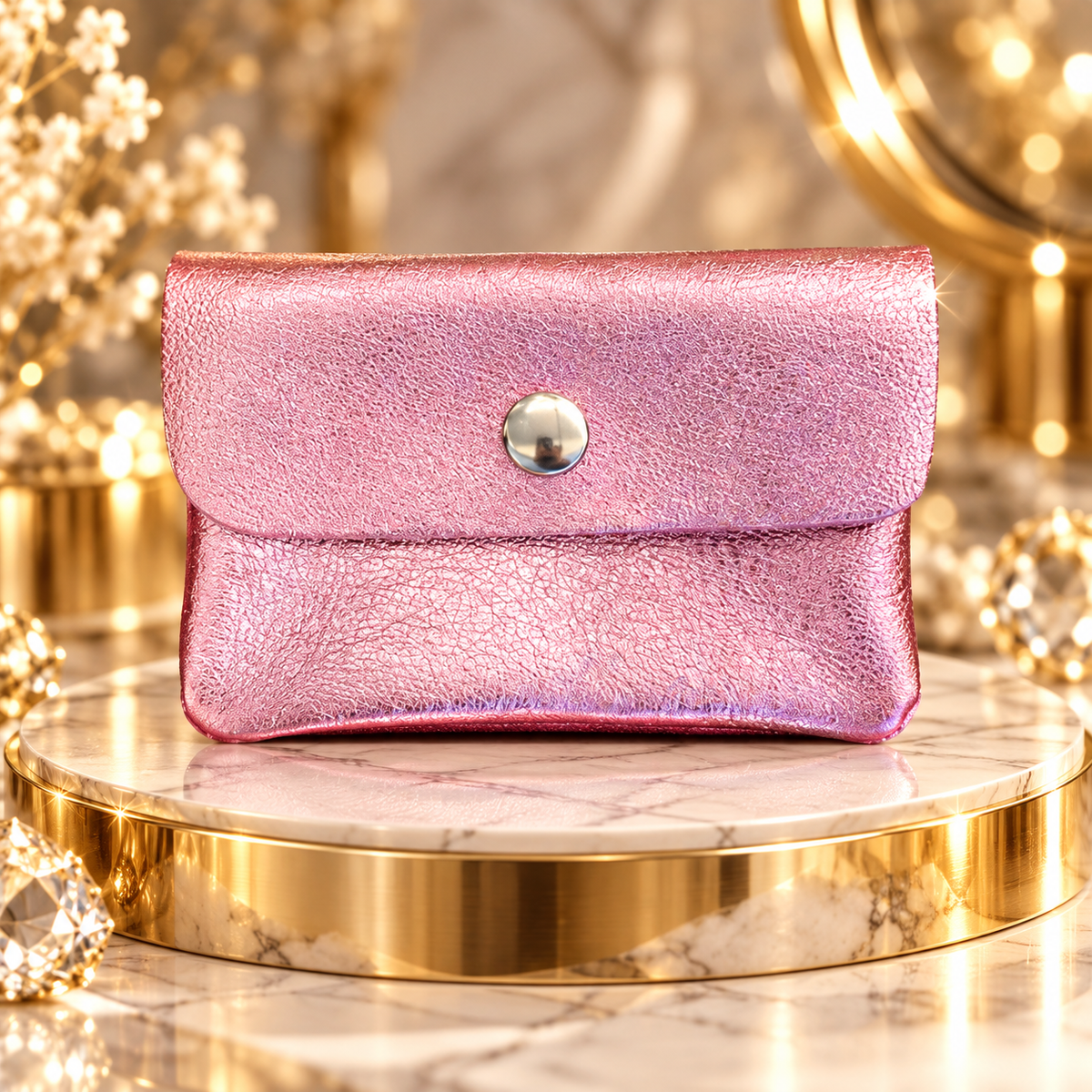 Porte-Monnaie Pailleté ROSE– Le Kiff en Paillette