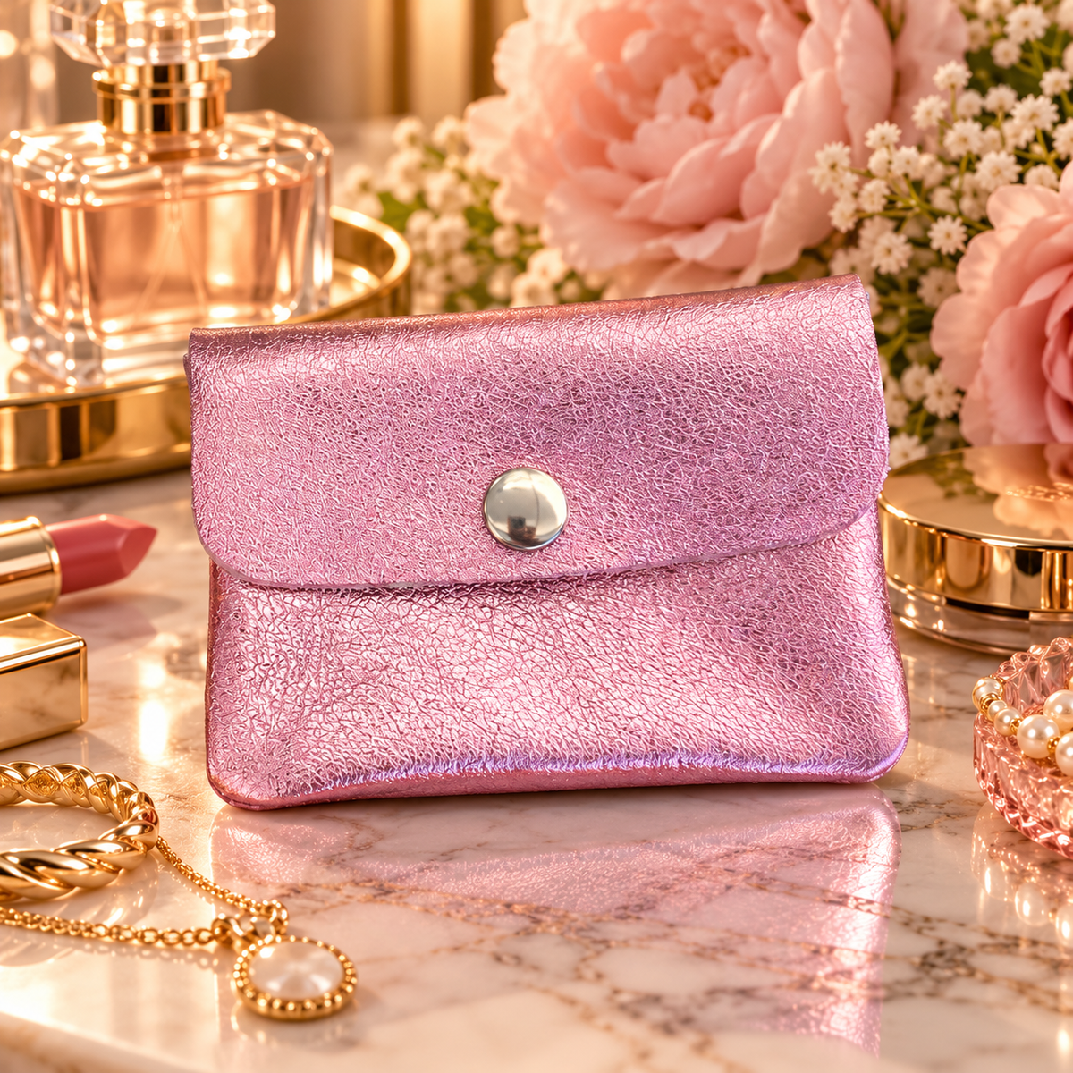 Porte-Monnaie Pailleté ROSE– Le Kiff en Paillette