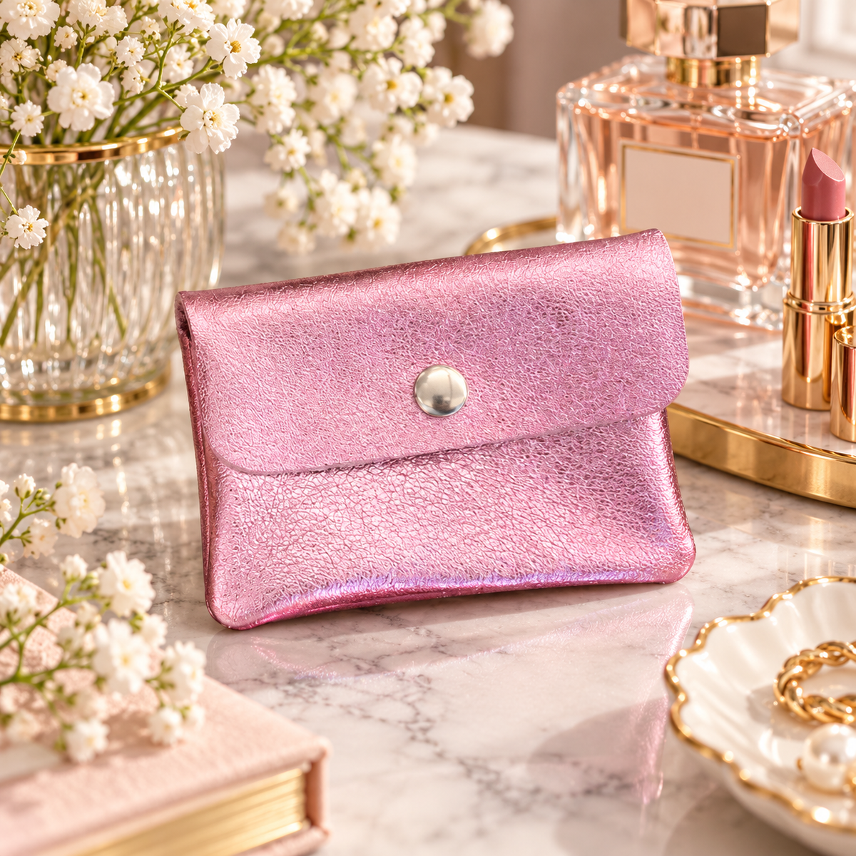 Porte-Monnaie Pailleté ROSE– Le Kiff en Paillette