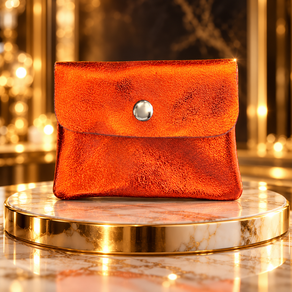 Porte-Monnaie Pailleté ORANGE– Le Kiff en Paillette