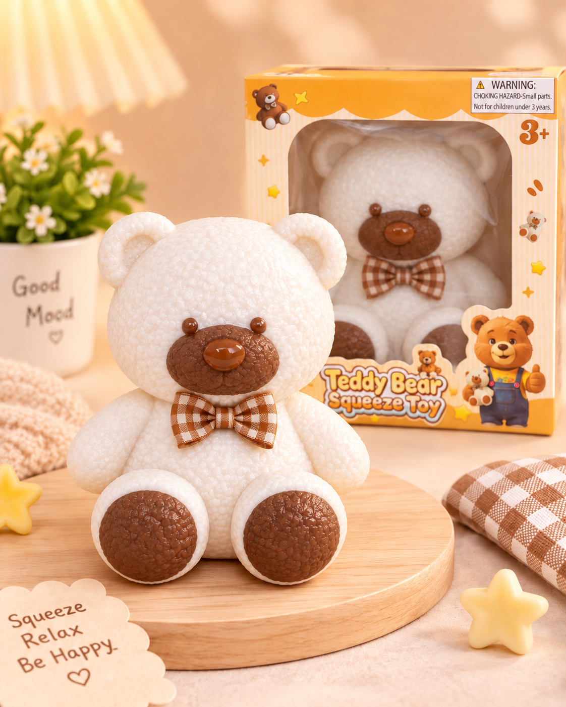 Ourson Squishy Anti-Stress – 3 coloris